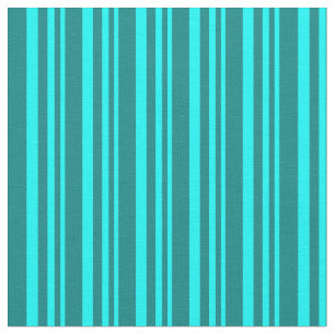 Tissu Aqua et Motif Turquoise à rayures/à nappes