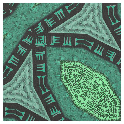 Tissu Aqua et vert de Klaatu (Fermer)