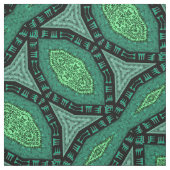 Tissu Aqua et vert de Klaatu (Échantillon)