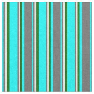 Tissu Aqua, Gris Dim, Gris Beige & Vert Foncé