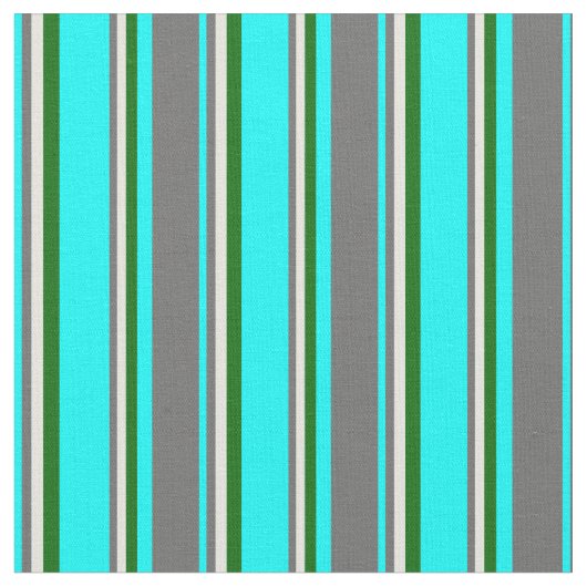 Tissu Aqua, Gris Dim, Gris Beige & Vert Foncé (Fermer)