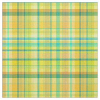 Tissu Aqua jaune turquoise Preppy Madras Style Plaid Sz6