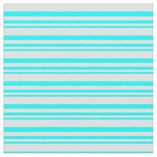 Tissu Aqua & Lavender Coloured Striped/Linked Motif
