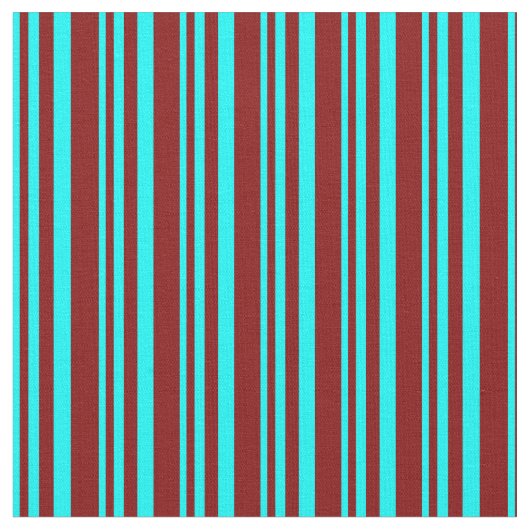 Tissu Aqua & Maroon Linked/Striped Motif (Fermer)