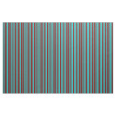 Tissu Aqua & Maroon Linked/Striped Motif (Fat Quarter)