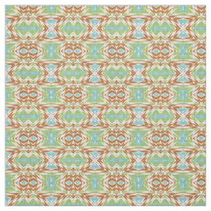 Tissu Aqua Turquoise Lime Vert Orange Blanc Blanc Aspect