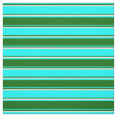 Tissu Aqua, Vert foncé et rayures beiges (Échantillon)