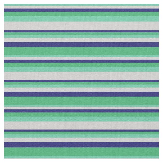 Tissu Aquamarine, gris clair, bleu nuit et vert mer (Fermer)