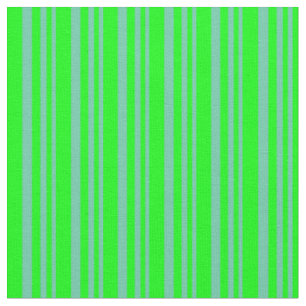 Tissu Aquamarine & Lime Coloured Linked/Striped Motif