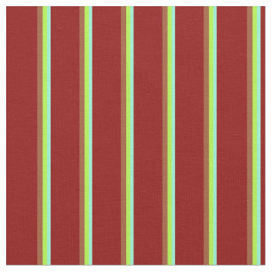 Tissu Aquamarine, Vert clair, Sienne et rouge foncé