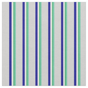 Tissu Aquamarine, Vert, Crème à la menthe, Bleu et gris