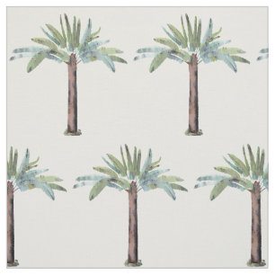 Tissu Aquarelle à accentuation tropicale Palmier
