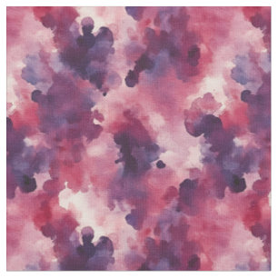 Tissu Aquarelle Abstraite violette et rose