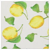 Tissu Aquarelle aux agrumes de citron (Fermer)