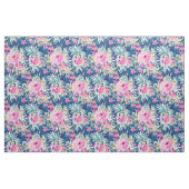 Tissu Aquarelle bleu rose déFLORABLE (Yard)