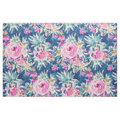 Tissu Aquarelle bleu rose déFLORABLE (Fat Quarter)