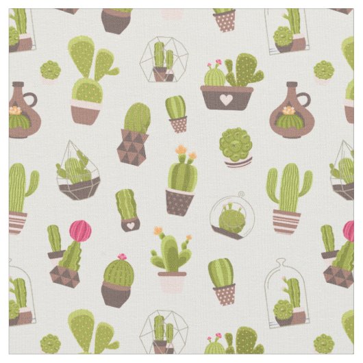 Tissu Aquarelle Cactus (Fermer)