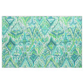 Tissu Aquarelle chic TRIBALE de Boho Ikat de TEMPLE vert (Fat Quarter)