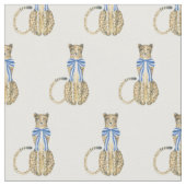 Tissu Aquarelle Chinoiserie Bow Cheetah (Fermer)