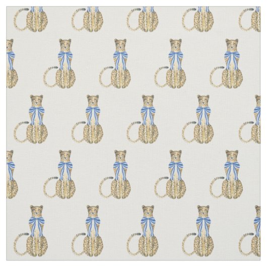 Tissu Aquarelle Chinoiserie Bow Cheetah (Échantillon)