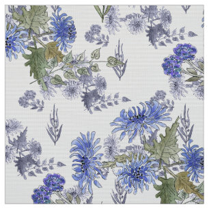 Tissu Aquarelle chrysanthèmes fleurs fleurs florales