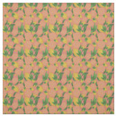 Tissu Aquarelle Citron rose Motif de fruits (Échantillon)