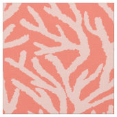 Tissu Aquarelle Corail Rose Sur La Tomate Bisque Côtier (Fermer)