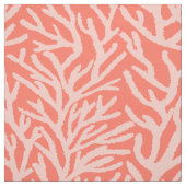 Tissu Aquarelle Corail Rose Sur La Tomate Bisque Côtier (Échantillon)