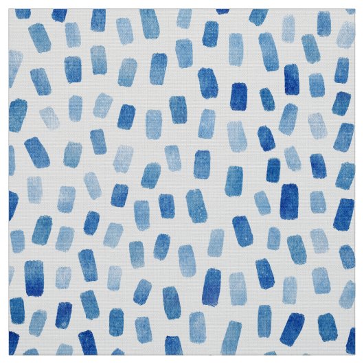 Tissu Aquarelle Cyan-Bleu pointes poplin-polyester (Échantillon)