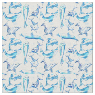 Tissu aquarelle dauphin poisson sans soudure motif, daup