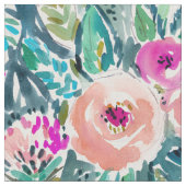 Tissu Aquarelle de jardin luxuriant florale (Fermer)