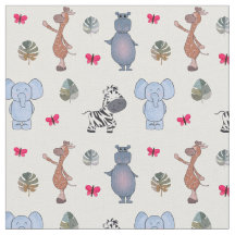 Aquarelle de jeu Safari Animals v.1 fabric