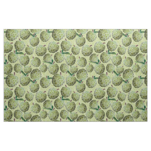 Tissu Aquarelle de pomme de sucre   Vert