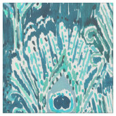 Tissu Aquarelle de Teal de plume de Peacocky (Fermer)