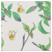 Tissu Aquarelle de tomates Basil Herbes (Fermer)