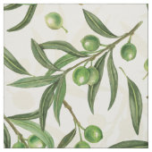 Tissu Aquarelle des branches d'olive (Échantillon)