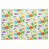 Tissu Aquarelle Dinosaur Volcano Palm Tree Enfants bébé (Fat Quarter)