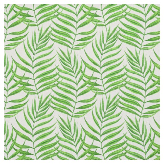 Tissu Aquarelle feuille de palme (Échantillon)