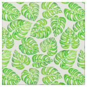 Tissu Aquarelle feuille Monstera (Fermer)