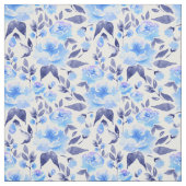 Tissu Aquarelle fleurs bleues 2 (Échantillon)