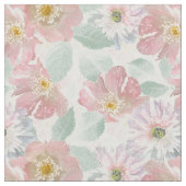 Tissu Aquarelle fleurs délicates. (Fermer)