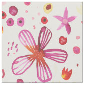Tissu Aquarelle florale Boho coloré (Fermer)