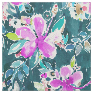 Tissu Aquarelle florale chic tropicale de POP Boho de