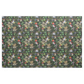 Tissu Aquarelle Forêt Champignons Verdure Berry Motif (Yard)