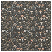 Tissu Aquarelle Forêt Verdure Champignons Automne (Échantillon)