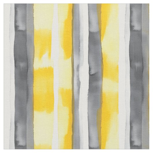 Tissu Aquarelle gris jaune blanc rayé (Fermer)