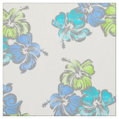 Tissu Aquarelle Hibiscus Hawaiian Tropical (Échantillon)