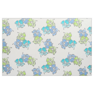 Tissu Aquarelle Hibiscus Hawaiian Tropical