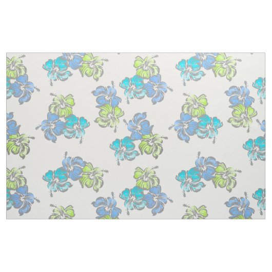 Tissu Aquarelle Hibiscus Hawaiian Tropical (Fat Quarter)