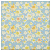 Tissu Aquarelle Jaune Daffodil & Motif de points (Échantillon)